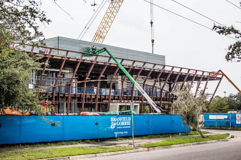 Winter Park Library and Events Center construction site.
