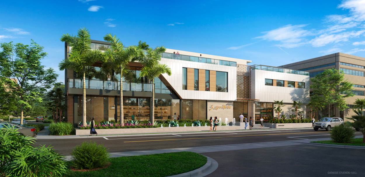 Rendering of proposed Goodlives Wellness Studio.