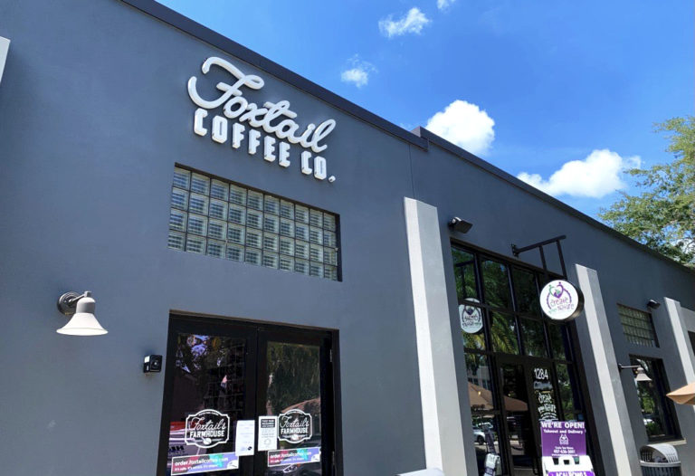 Exterior of Foxtail Coffee Winter Park location.