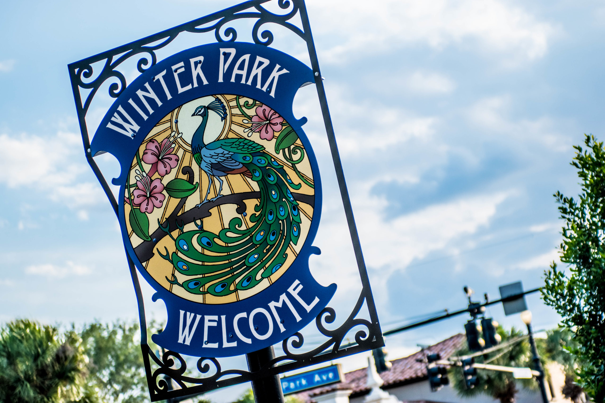 Winter Park Welcome sign.