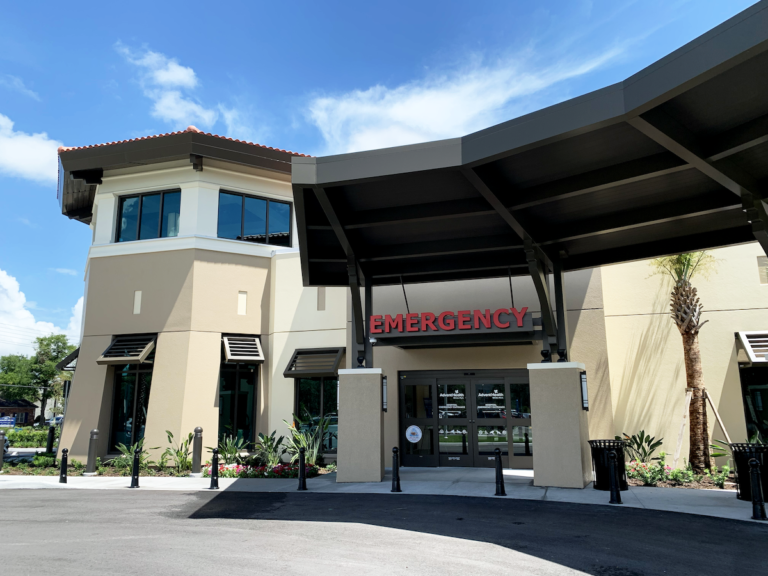 AdventHealth Winter Park emergency entrance.